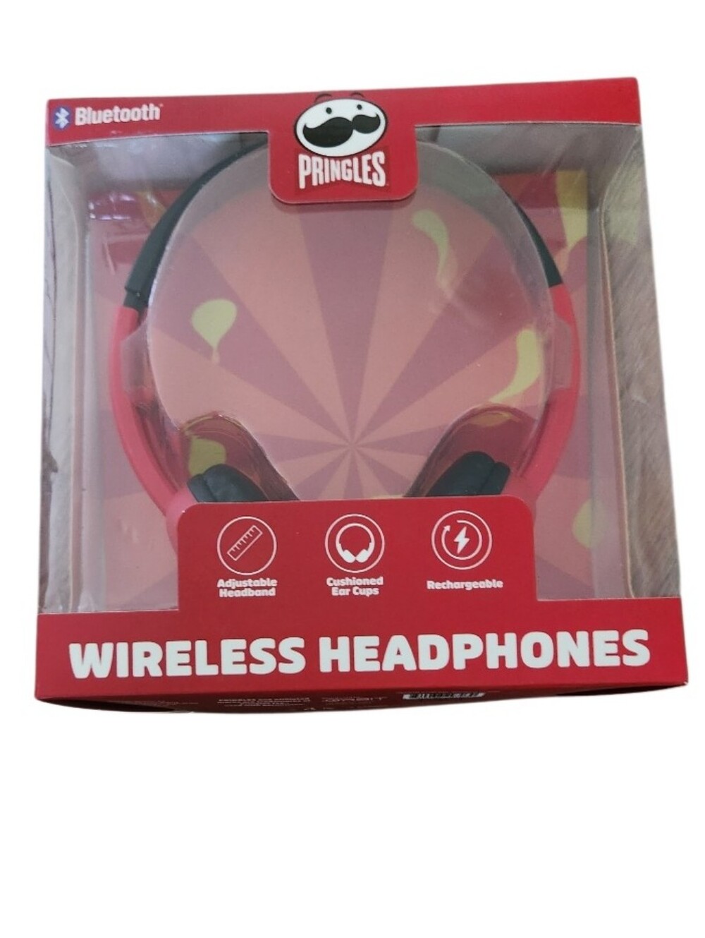 Pringle Red and Black Wireless Bluetooth Headphones Youth New In Box